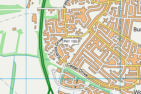PH1 1SG map - OS VectorMap District (Ordnance Survey)