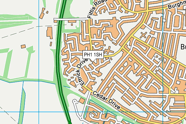 PH1 1SH map - OS VectorMap District (Ordnance Survey)