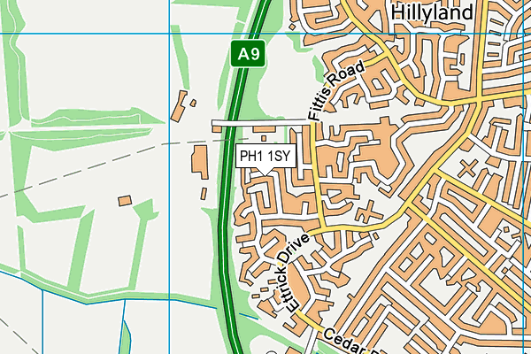 PH1 1SY map - OS VectorMap District (Ordnance Survey)