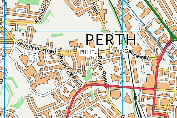 PH1 1TL map - OS VectorMap District (Ordnance Survey)