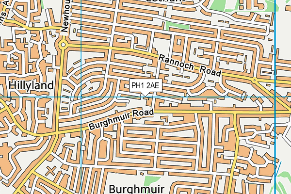PH1 2AE map - OS VectorMap District (Ordnance Survey)