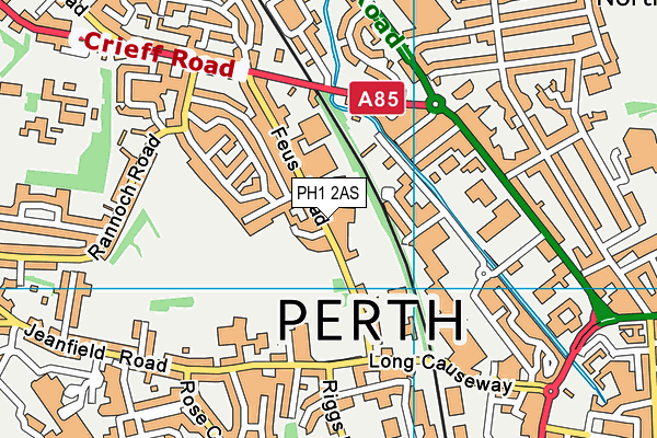 PH1 2AS map - OS VectorMap District (Ordnance Survey)