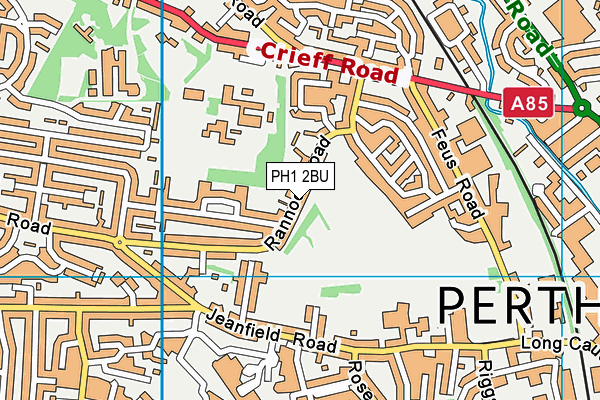 PH1 2BU map - OS VectorMap District (Ordnance Survey)