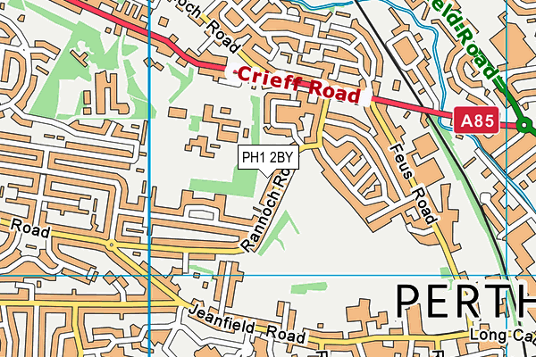 PH1 2BY map - OS VectorMap District (Ordnance Survey)