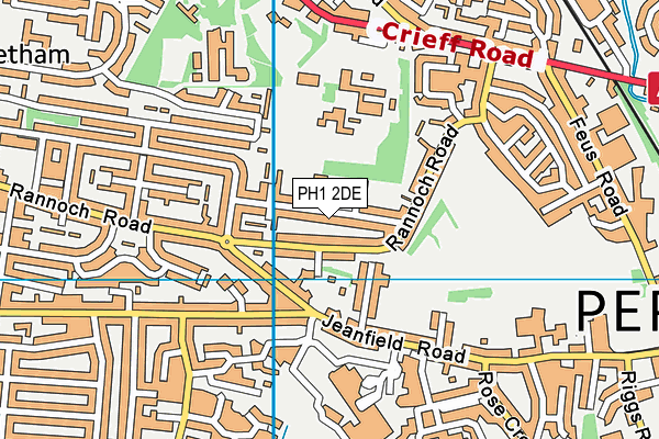 PH1 2DE map - OS VectorMap District (Ordnance Survey)