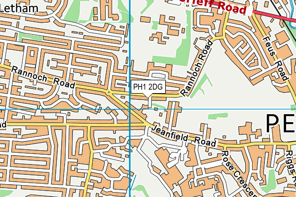 PH1 2DG map - OS VectorMap District (Ordnance Survey)