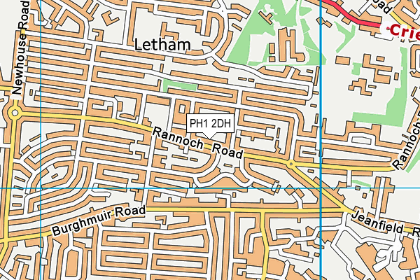 PH1 2DH map - OS VectorMap District (Ordnance Survey)