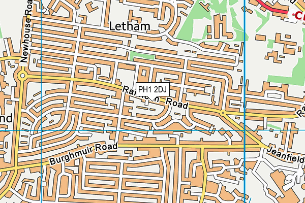 PH1 2DJ map - OS VectorMap District (Ordnance Survey)