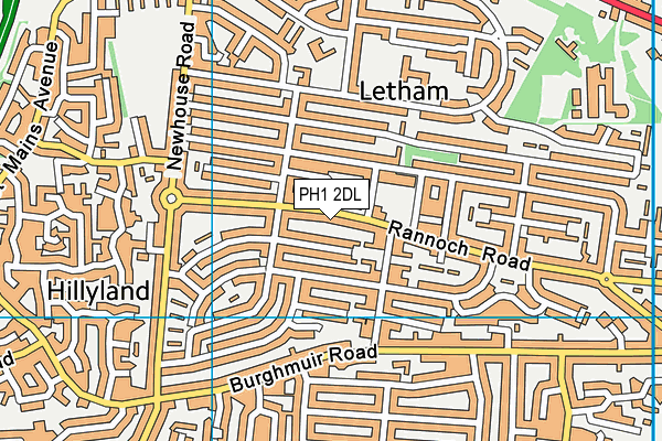 PH1 2DL map - OS VectorMap District (Ordnance Survey)