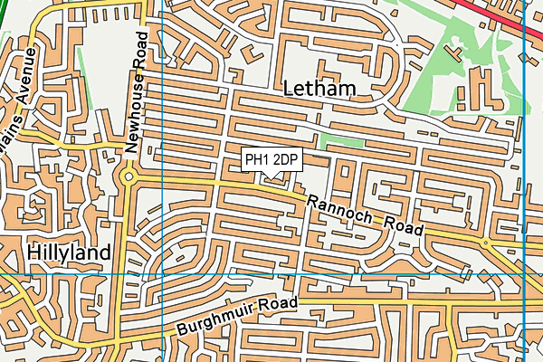 PH1 2DP map - OS VectorMap District (Ordnance Survey)