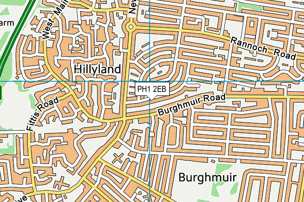 PH1 2EB map - OS VectorMap District (Ordnance Survey)