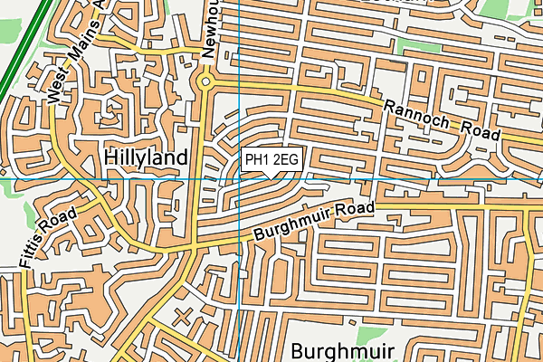 PH1 2EG map - OS VectorMap District (Ordnance Survey)