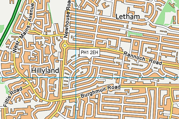 PH1 2EH map - OS VectorMap District (Ordnance Survey)