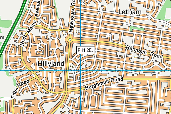 PH1 2EJ map - OS VectorMap District (Ordnance Survey)