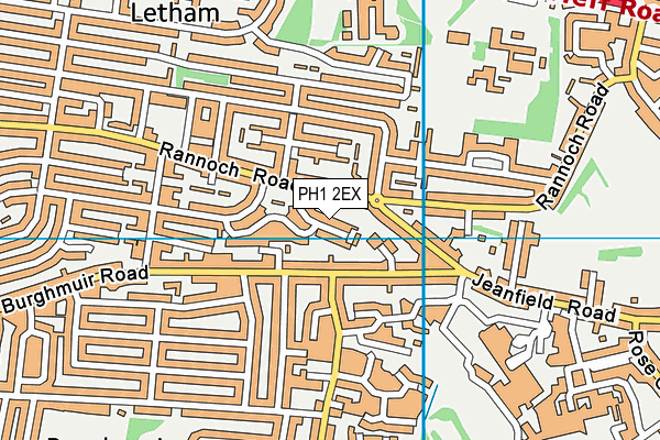 PH1 2EX map - OS VectorMap District (Ordnance Survey)