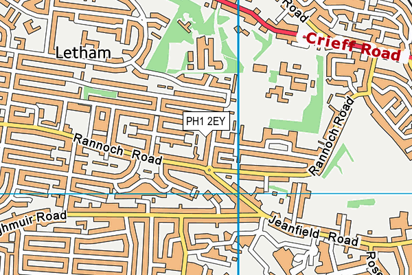 PH1 2EY map - OS VectorMap District (Ordnance Survey)