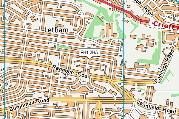 PH1 2HA map - OS VectorMap District (Ordnance Survey)