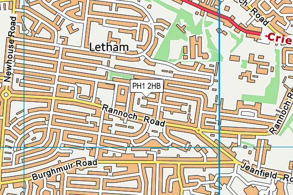 PH1 2HB map - OS VectorMap District (Ordnance Survey)