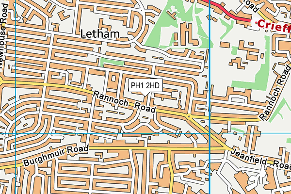 PH1 2HD map - OS VectorMap District (Ordnance Survey)