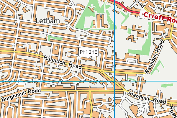 PH1 2HE map - OS VectorMap District (Ordnance Survey)