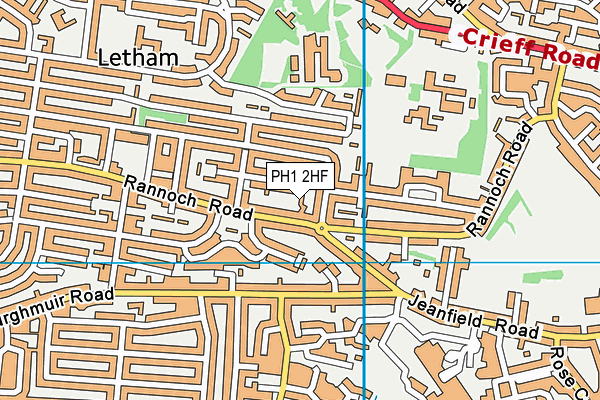 PH1 2HF map - OS VectorMap District (Ordnance Survey)