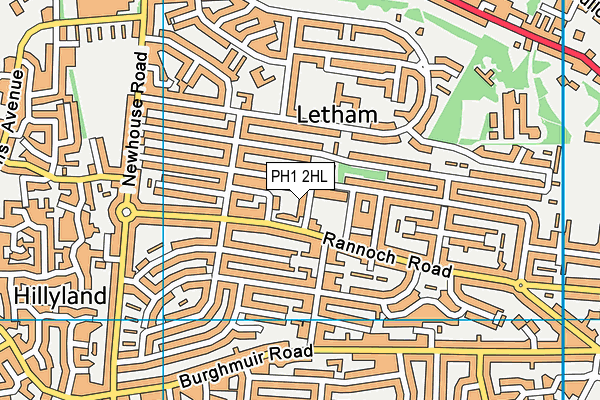 PH1 2HL map - OS VectorMap District (Ordnance Survey)