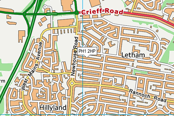 PH1 2HP map - OS VectorMap District (Ordnance Survey)