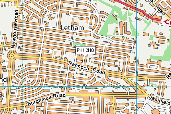 PH1 2HQ map - OS VectorMap District (Ordnance Survey)