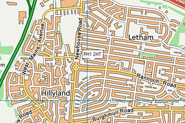 PH1 2HT map - OS VectorMap District (Ordnance Survey)
