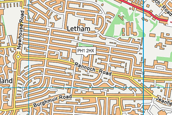 PH1 2HX map - OS VectorMap District (Ordnance Survey)