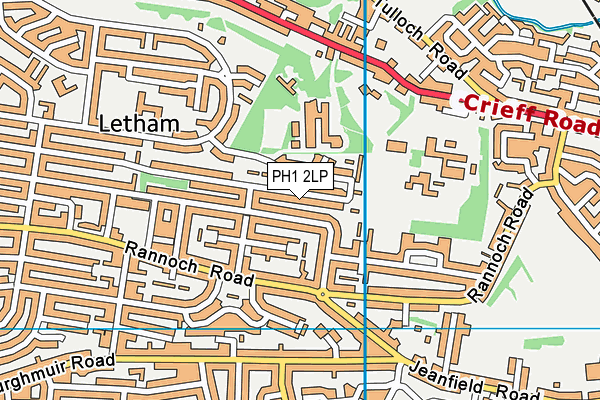 PH1 2LP map - OS VectorMap District (Ordnance Survey)