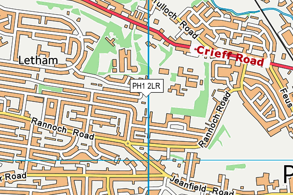 PH1 2LR map - OS VectorMap District (Ordnance Survey)