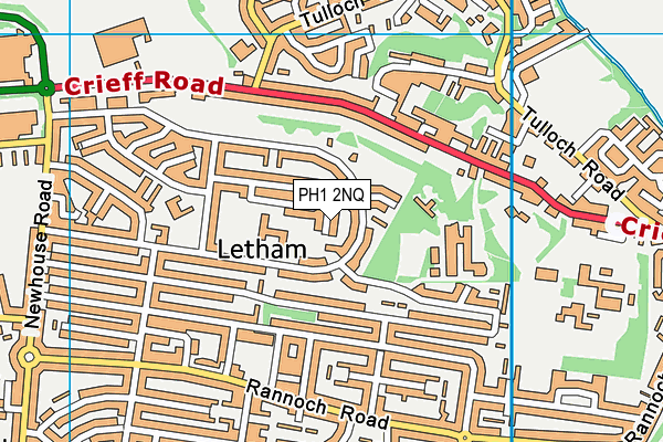 PH1 2NQ map - OS VectorMap District (Ordnance Survey)