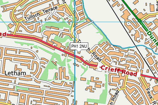 PH1 2NU map - OS VectorMap District (Ordnance Survey)