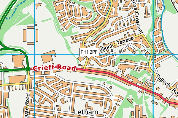 PH1 2PF map - OS VectorMap District (Ordnance Survey)