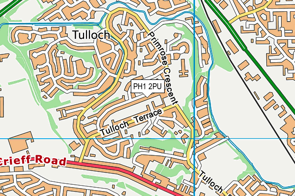 PH1 2PU map - OS VectorMap District (Ordnance Survey)