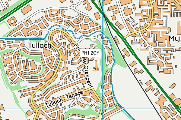 PH1 2QY map - OS VectorMap District (Ordnance Survey)