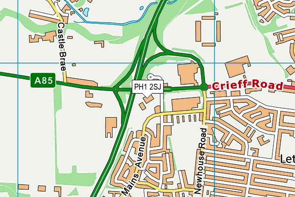 PH1 2SJ map - OS VectorMap District (Ordnance Survey)