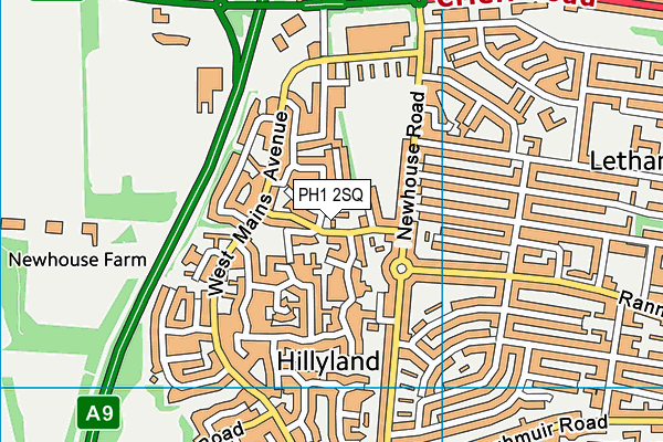 PH1 2SQ map - OS VectorMap District (Ordnance Survey)