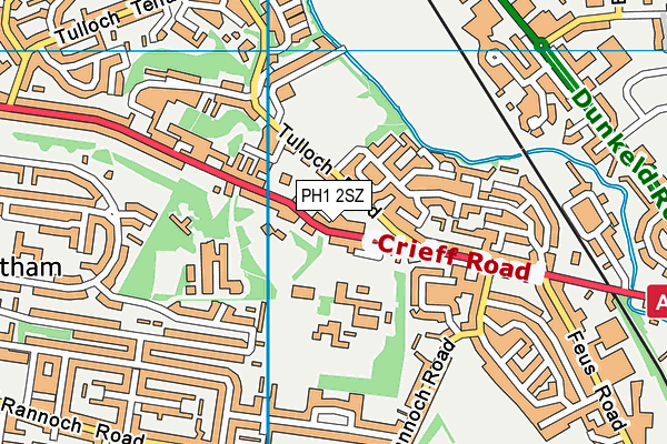 PH1 2SZ map - OS VectorMap District (Ordnance Survey)