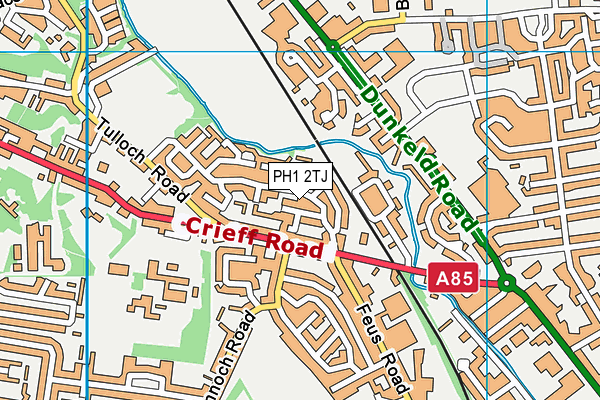 PH1 2TJ map - OS VectorMap District (Ordnance Survey)