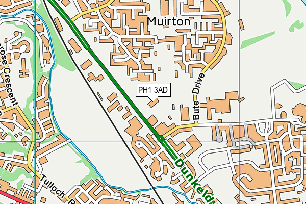 PH1 3AD map - OS VectorMap District (Ordnance Survey)