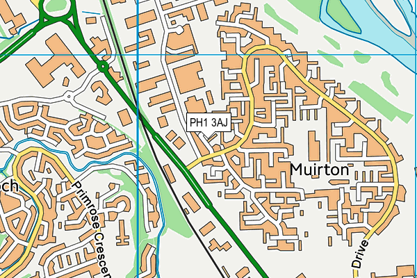 PH1 3AJ map - OS VectorMap District (Ordnance Survey)