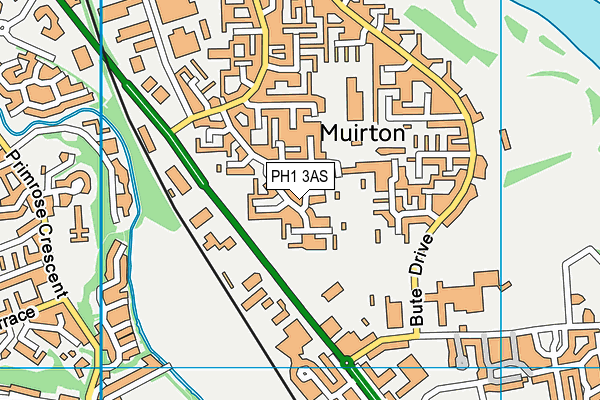 PH1 3AS map - OS VectorMap District (Ordnance Survey)