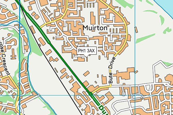 PH1 3AX map - OS VectorMap District (Ordnance Survey)