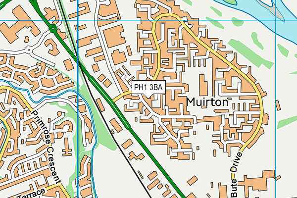 PH1 3BA map - OS VectorMap District (Ordnance Survey)
