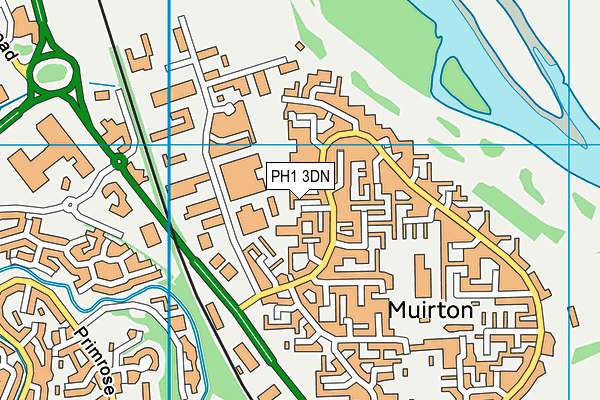 PH1 3DN map - OS VectorMap District (Ordnance Survey)