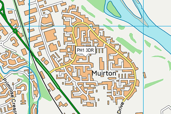 PH1 3DR map - OS VectorMap District (Ordnance Survey)