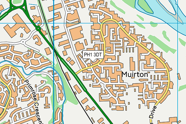 PH1 3DT map - OS VectorMap District (Ordnance Survey)