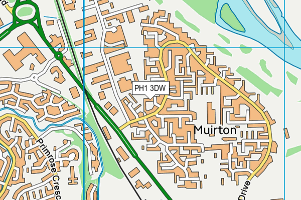 PH1 3DW map - OS VectorMap District (Ordnance Survey)